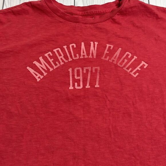 American Eagle 1977 Red Super Soft Boxy Tshirt Medium - Picture 2 of 6